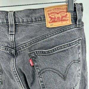 Levi’s 501 Original Fit Washed Black Straight Jeans | Raw Hem | W29 L26
